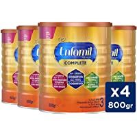 Los mejores  - Enfamil Complete 3 - Leche Infantil de Continuación para Lactantes Niños de 1 a 3 Años- Pack Mensual 4 latas x 800 gr